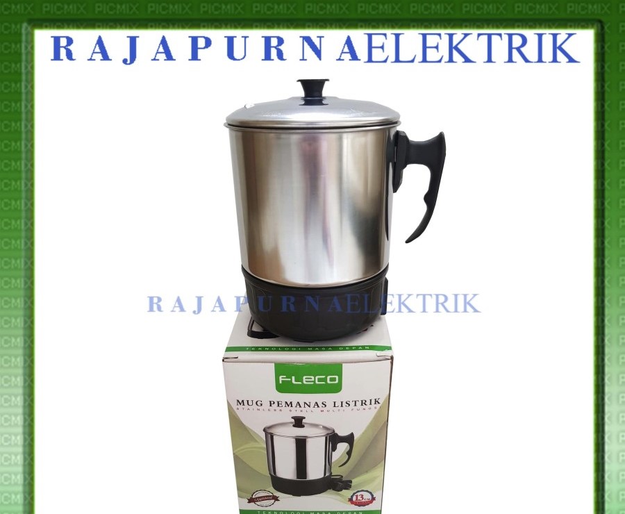 MUG TEKO Listrik / elektrik Pemanas Air 13 cm FLECO - Abu-abu