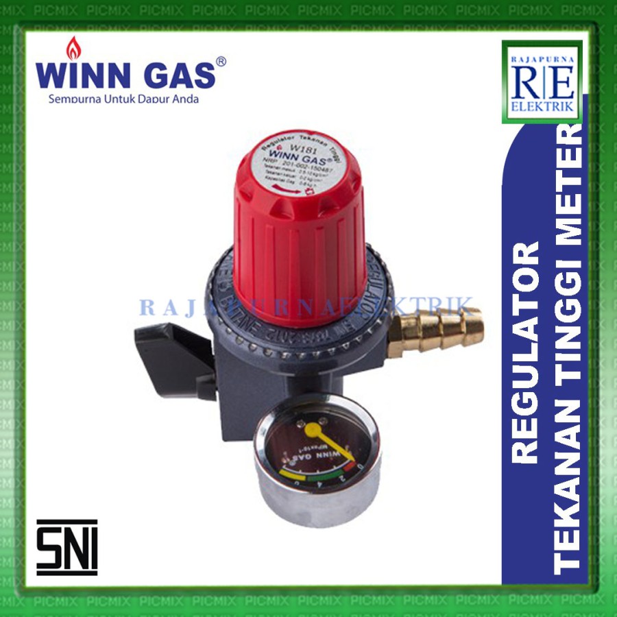 Winn gas regulator LPG tekanan tinggi high pressure w 181 nm SNI