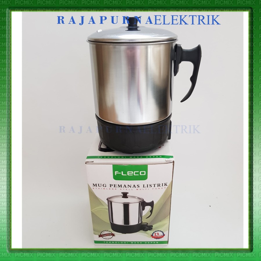 MUG TEKO Listrik / elektrik Pemanas Air 13 cm FLECO - Abu-abu