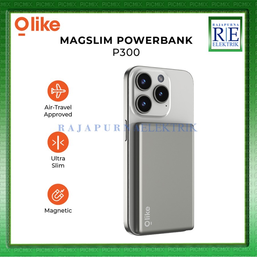 Olike P300 Powerbank Magslim 5000mAh 20W Wireless Fast Charging Slim