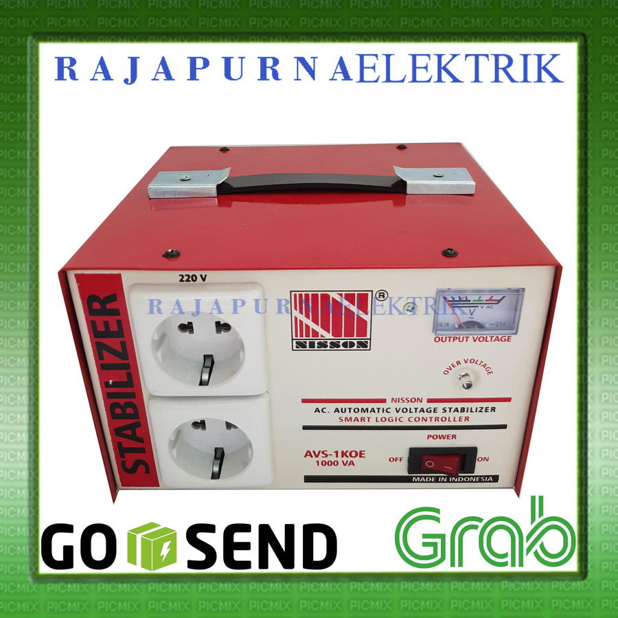 Stabilizer Nisson AVS 1KOE - 1000 VA 100% baru - Merah