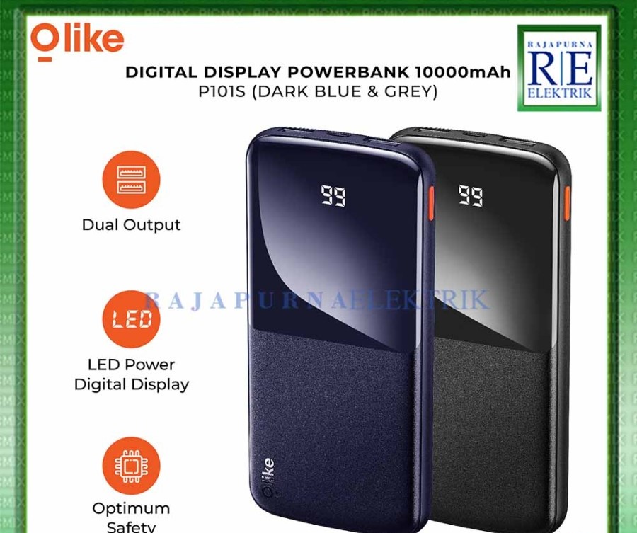 OLIKE Powerbank 10000mAh 12W DUAL OUTPUT USB TYPE-C LED DISPLAY P101S