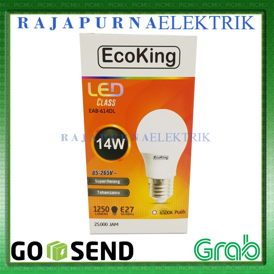 LAMPU LED 14W - 14 watt ECOKING SUPER TERANG - TAHAN LAMA (PAKET 10Pcs