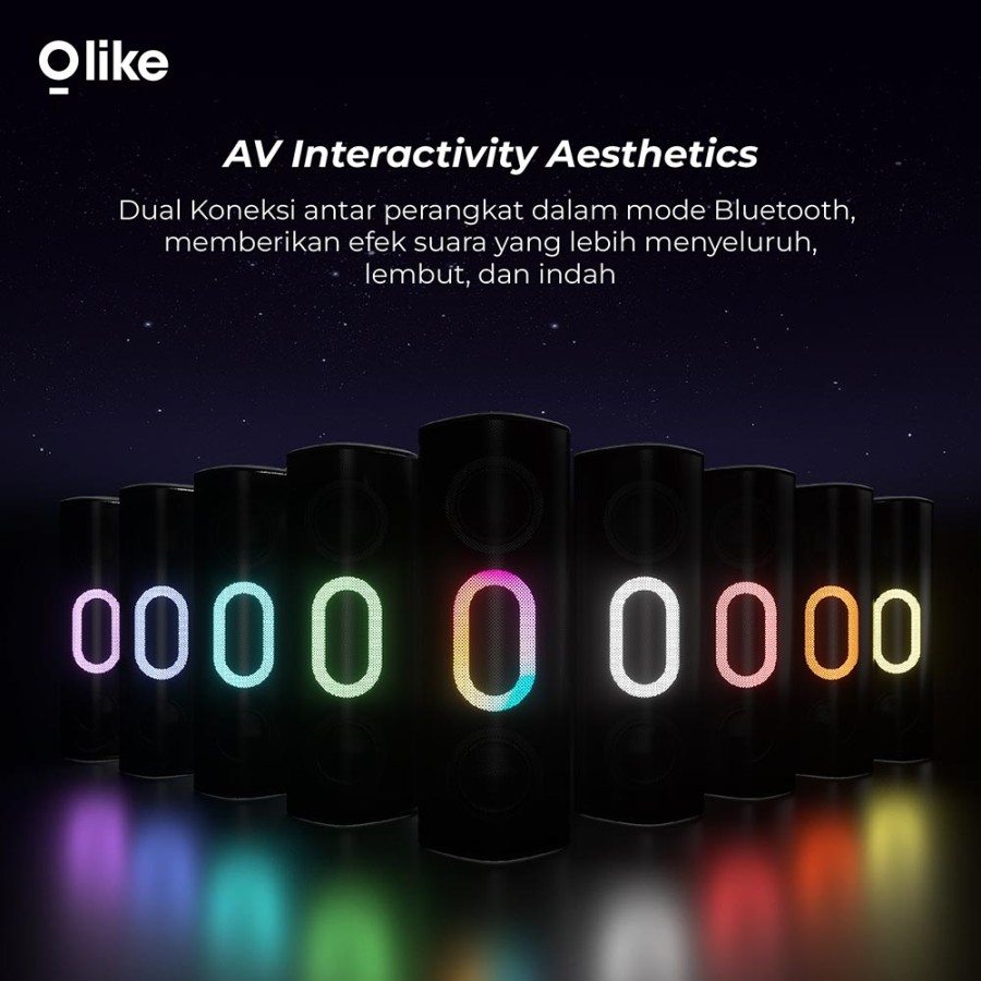 OLIKE SPEAKER BLUETOOTH PORTABLE STEREO TWS WIRELESS RGB LED SV1