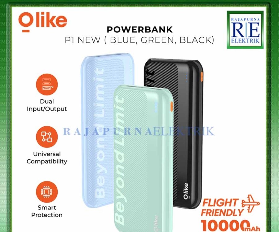 Olike Powerbank P1 NEW 10000mAh 12W Dual Port USB ORIGINAL