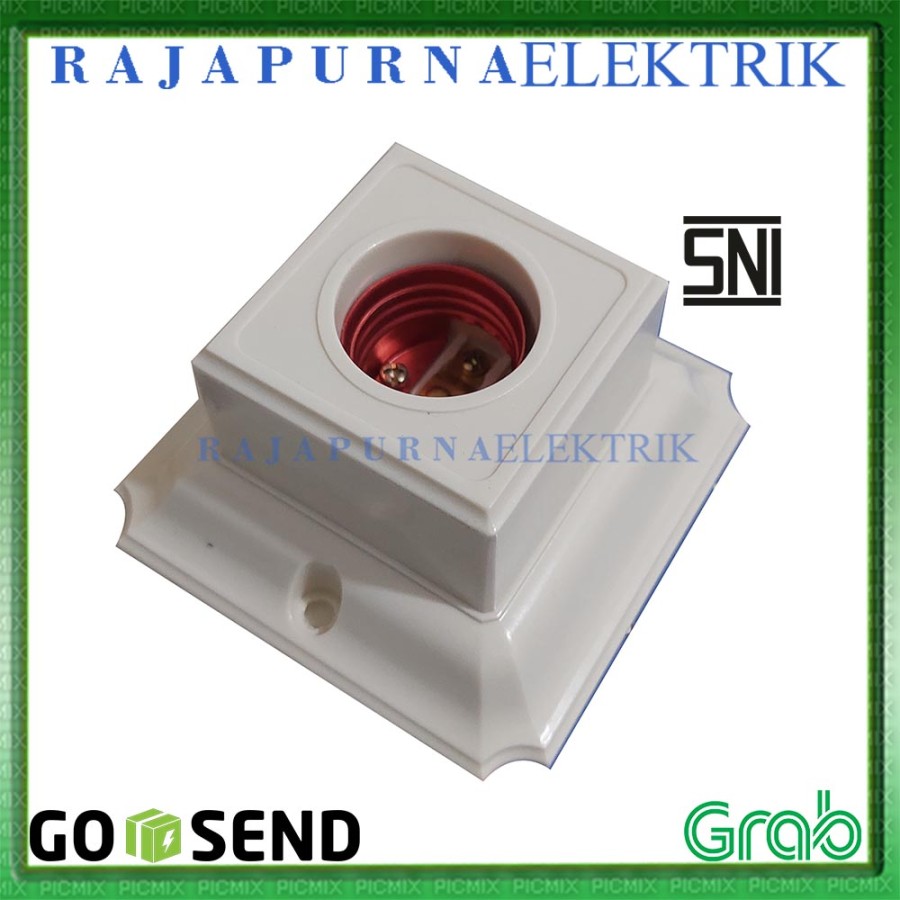 FITTING PLAFON LAMPU SEGI 4 Kotak E27 MEIKO - SINSEKI SNI