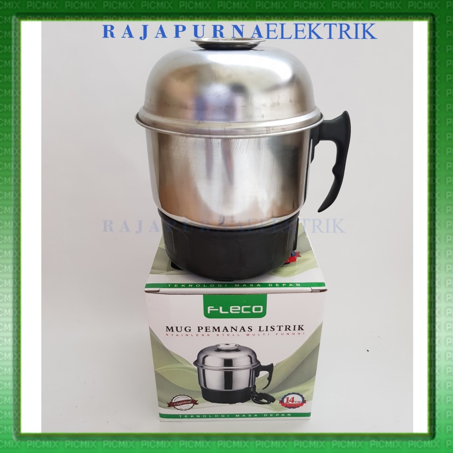 MUG TEKO Listrik / elektrik Pemanas Air 14 cm FLECO - Abu-abu