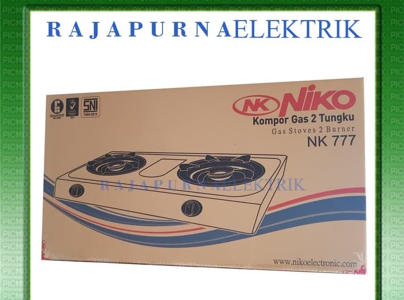 Kompor gas Niko 2 Tungku Stainless steel SNI