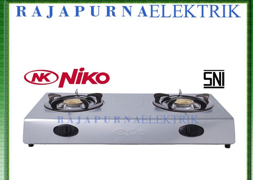Kompor gas Niko 2 Tungku Stainless steel SNI