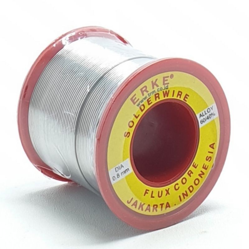 Timah Solder ERKE 1/5kg 200gr Solder Core Wire 0,8mm (60/40) ASLI
