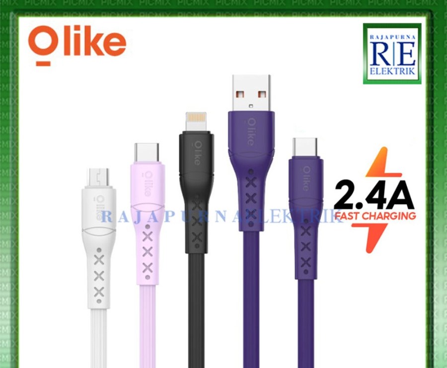 Olike D307 (D307C) Kabel Data Charger 1m USB Type C Fast Charging 2.4A