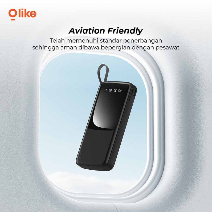 Olike P103 Powerbank 10000mAh 4in1 Cable Micro USB-C Lightning
