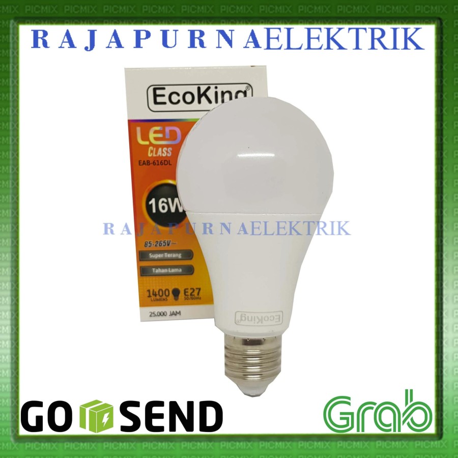 LAMPU LED 16W - 16 watt ECOKING SUPER TERANG - TAHAN LAMA - Putih