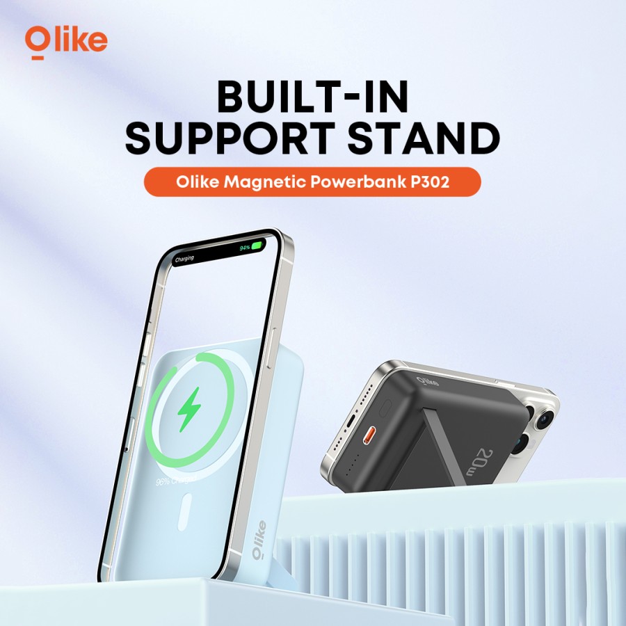 OLIKE Wireless Powerbank P302 Magnetic Magsafe 20W Fast Charging Type C PD 10000mAh 