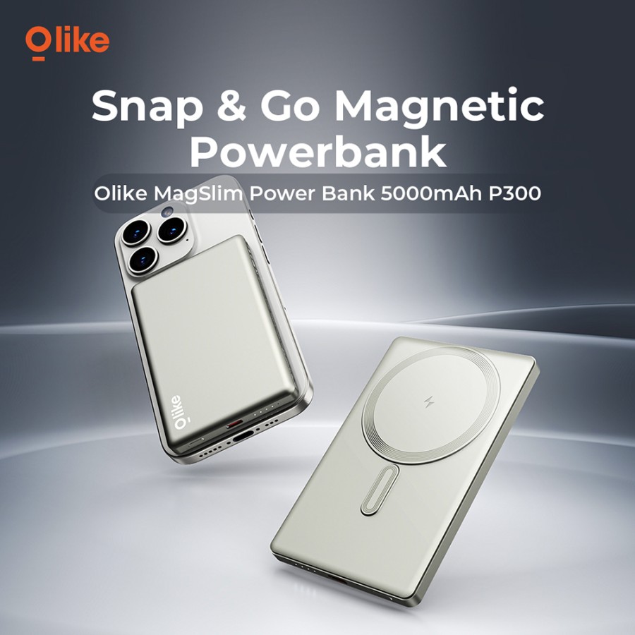 Olike P300 Powerbank Magslim 5000mAh 20W Wireless Fast Charging Slim