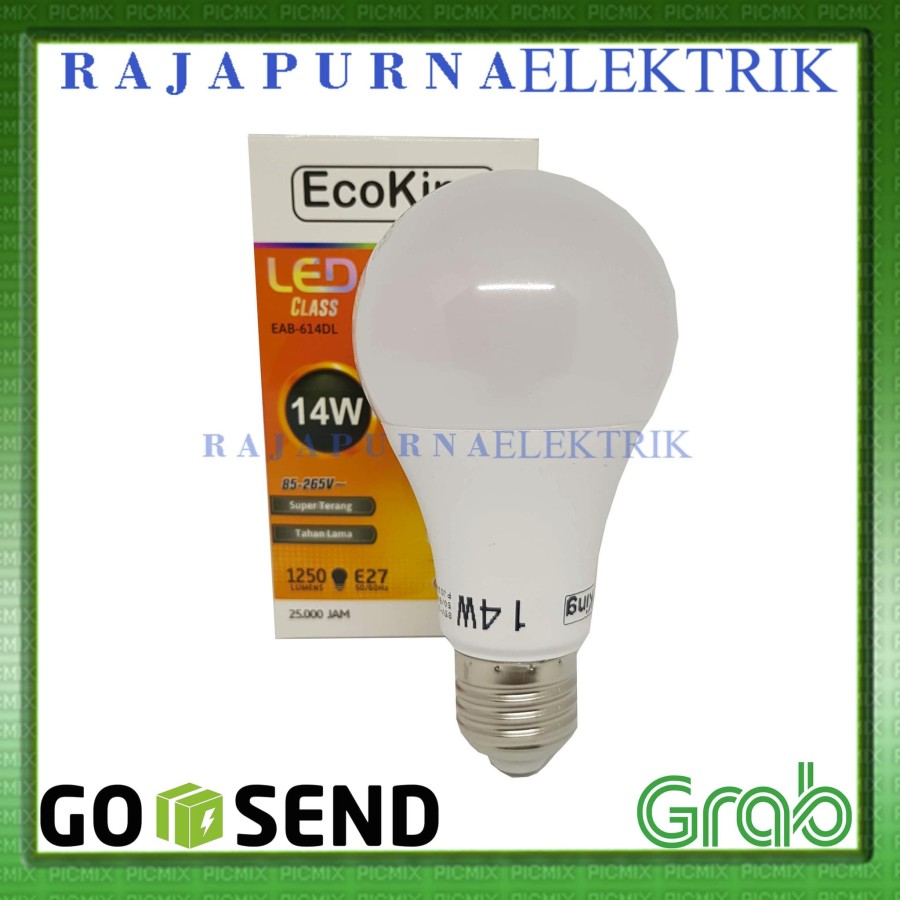 LAMPU LED 14W - 14 watt ECOKING SUPER TERANG - TAHAN LAMA - Putih