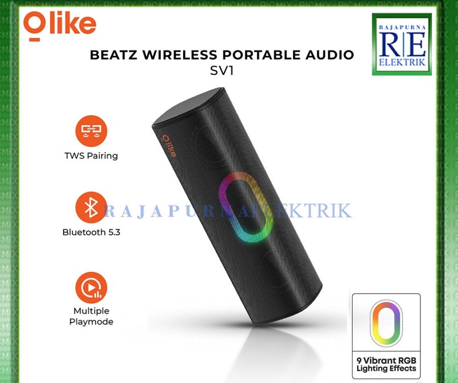 OLIKE SPEAKER BLUETOOTH PORTABLE STEREO TWS WIRELESS RGB LED SV1