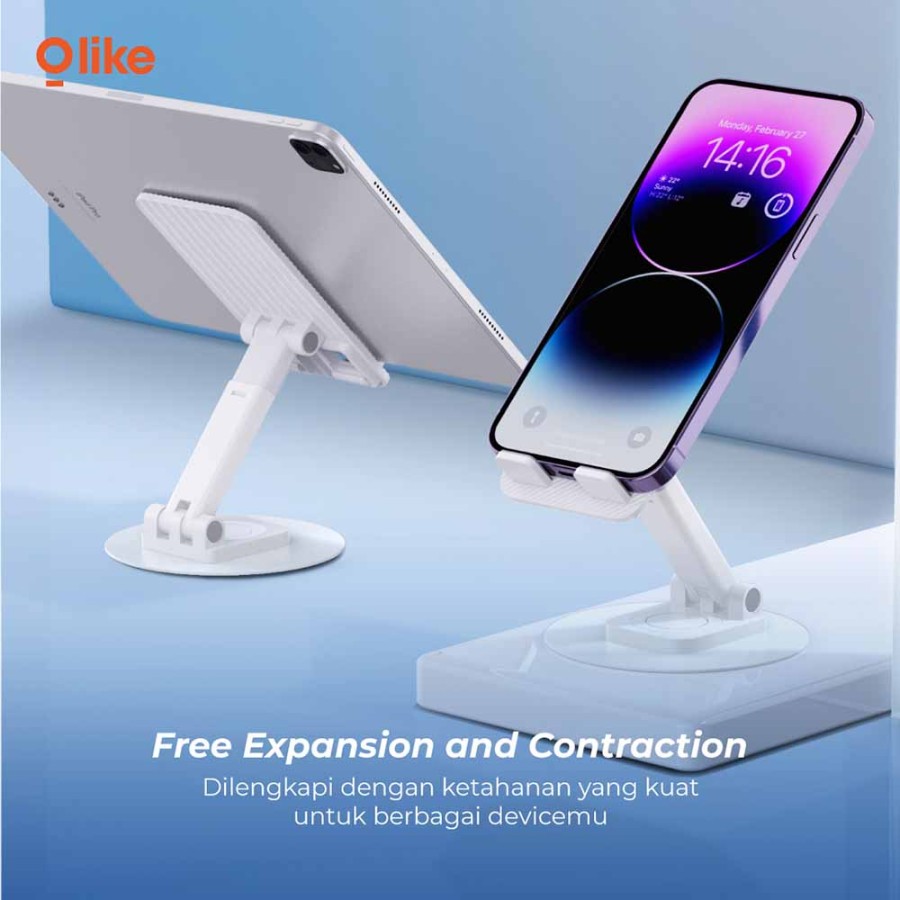 Olike HC9 Phone Stand Holder HP Tablet Folding bisa Lipat Putar