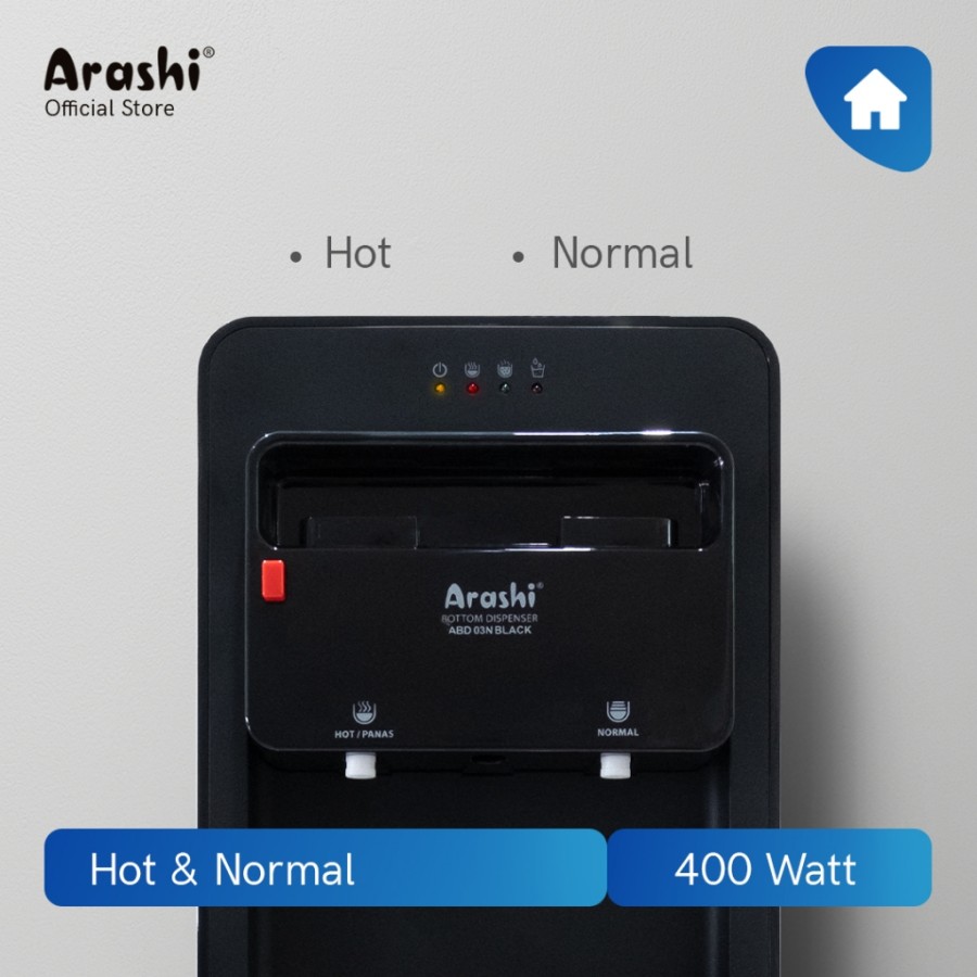 ARASHI Dispenser Air Galon Bawah ABD 03N - Fungsi Panas Normal