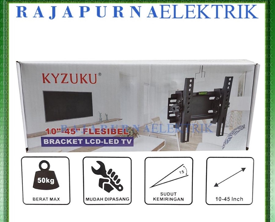 Bracket TV LED / LCD 10 - 45 INCH FLEKSIBEL KYZUKU - bracket TV