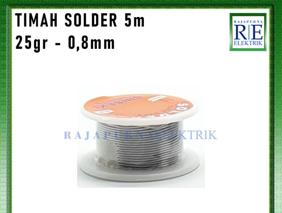 Timah Solder ERKE/SINSEKI Solder Core Wire 5M Meter 25gr 0,8mm (60/40)
