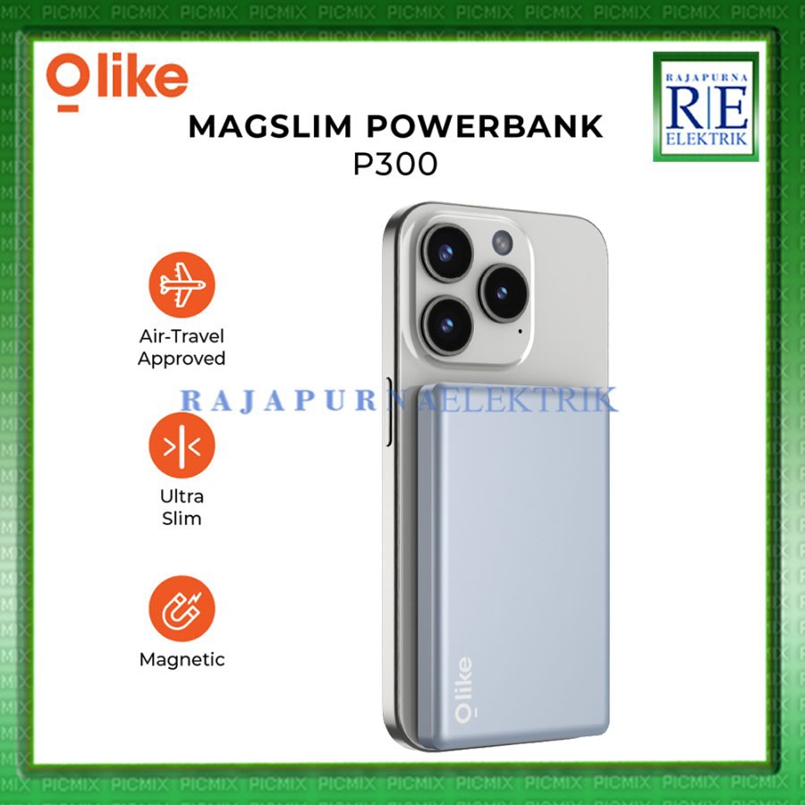 Olike P300 Powerbank Magslim 5000mAh 20W Wireless Fast Charging Slim