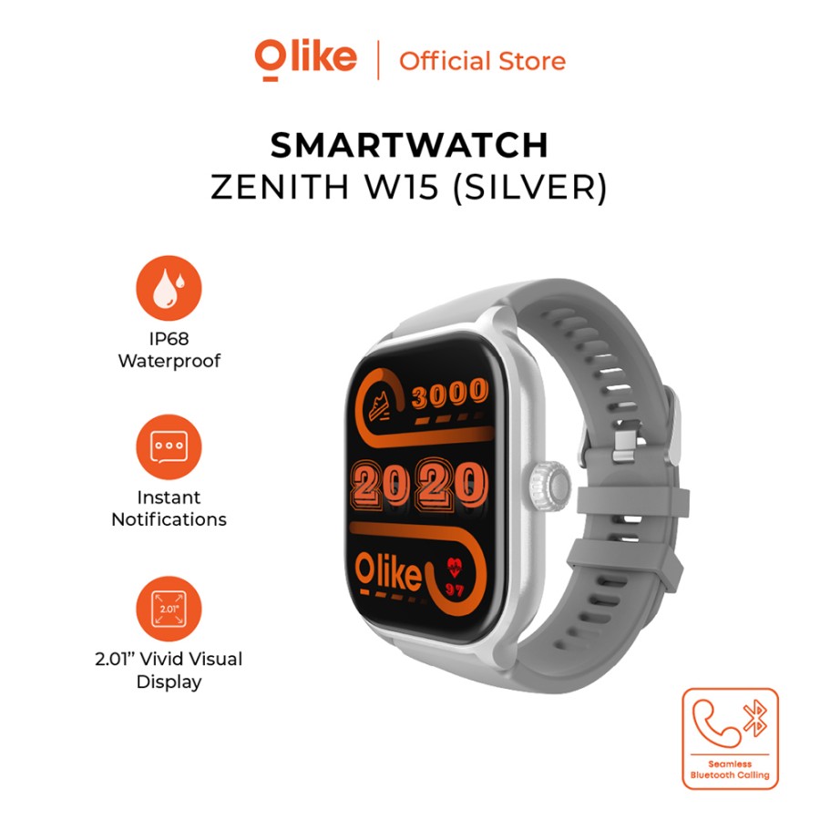 Olike W15 Zenith Smartwatch HD 2.01" Jam tangan Bluetooth Call IP68