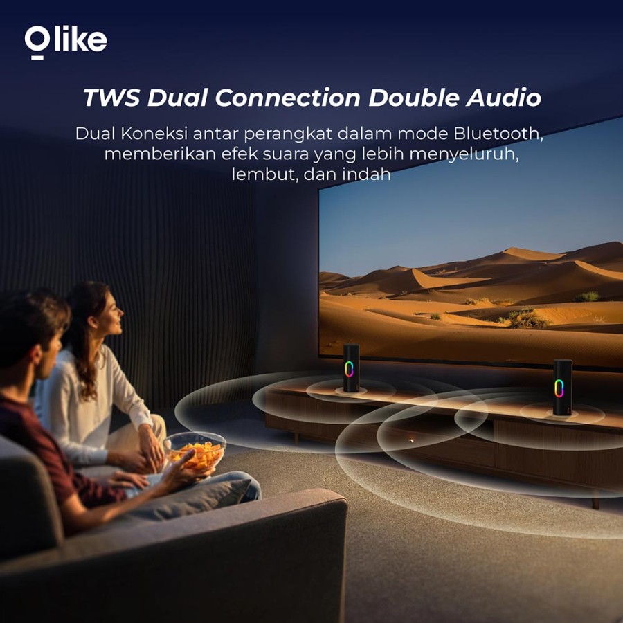 OLIKE SPEAKER BLUETOOTH PORTABLE STEREO TWS WIRELESS RGB LED SV1