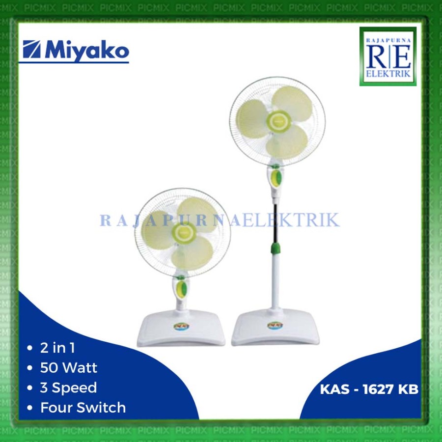 Stand fan MIYAKO / Kipas angin berdiri MIYAKO 1627