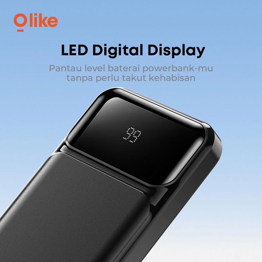 OLIKE Powerbank P106 10000mAh with LED Display Dual Port USB Type C