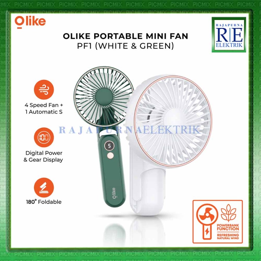 Olike PF1 Kipas Portable Foldable Mini Fan Genggam ORIGINAL 