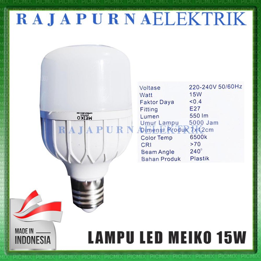 LAMPU LED MURAH BOHLAM kapsul Jumbo MEIKO 5W 10W 15W 20W 30W
