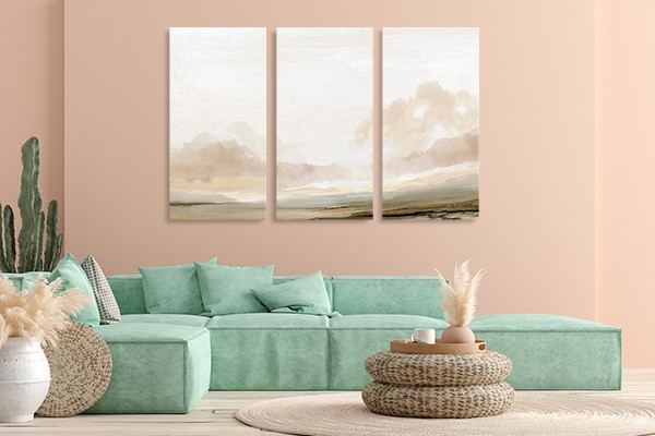 Lukisan Dinding set -SouthArt-3 Panel-Spanram- Large-Total 120x80