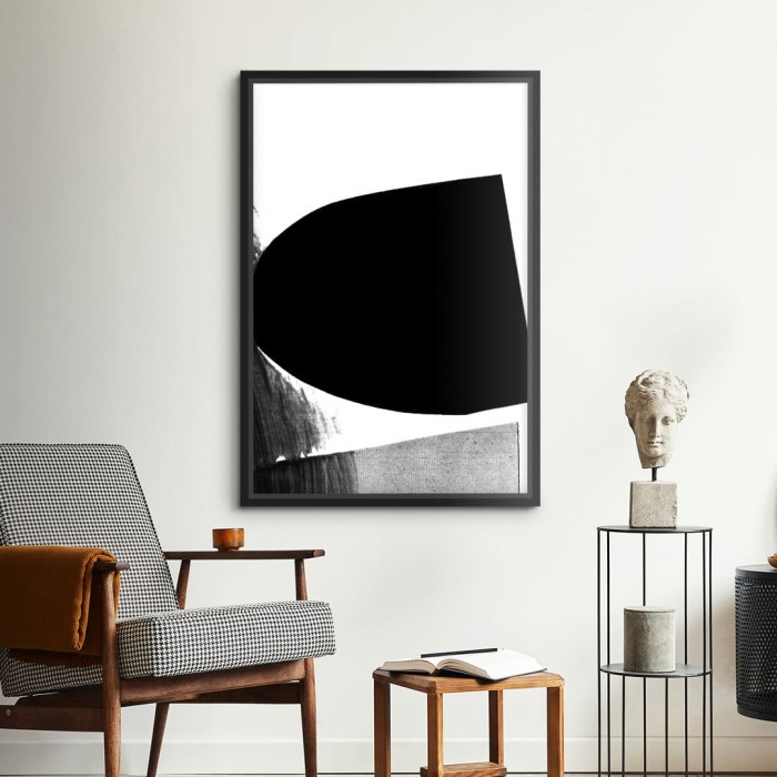 Lukisan Dinding -Canvas-Mono 2-Frame Hitam 40x60