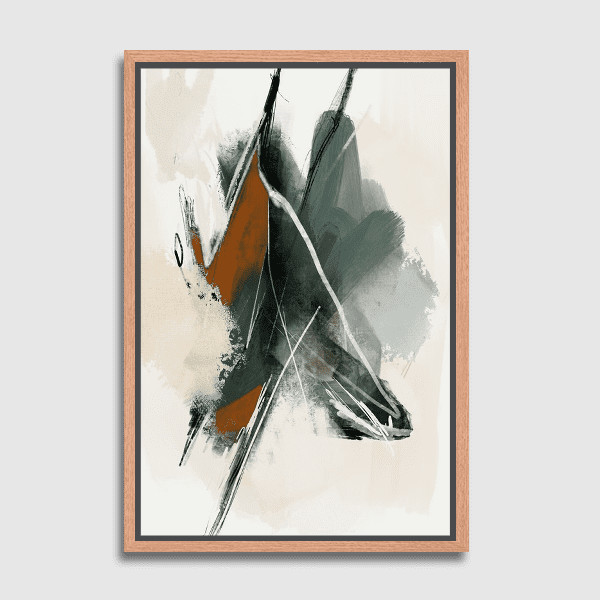 Lukisan Dinding - Canvas - Green Abstract 04 by Art Tonial 