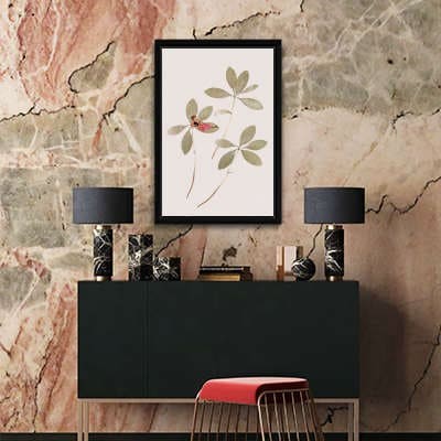 Lukisan Dinding - Canvas - 50x75 - Tuning Out - White Fiber Frame