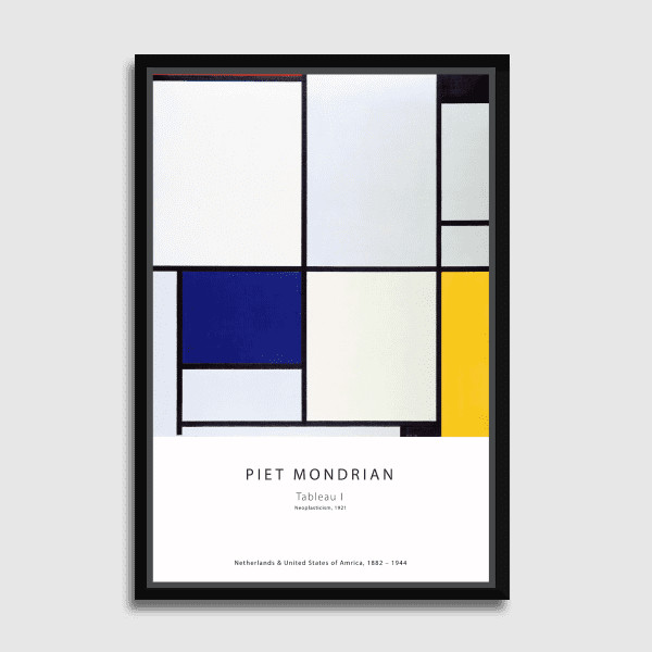 Lukisan Dinding - Canvas - Piet Mondrian Tableau I by Old Masters