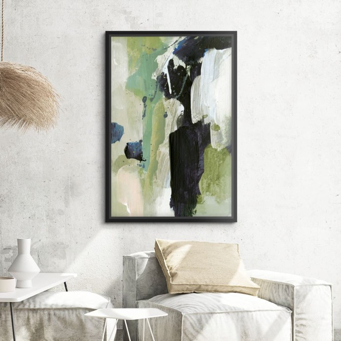 Lukisan Dinding -Canvas-Lush 1 -Frame Hitam 40x60