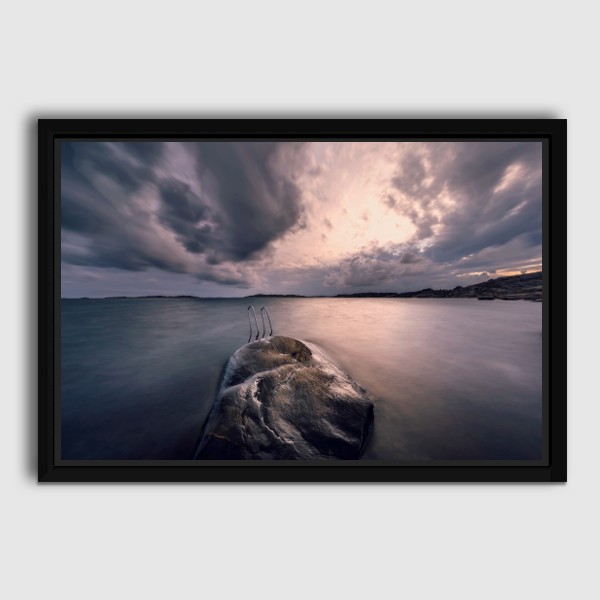 Lukisan Dinding -Weather Study 2- Kanvas -Frame Hitam 40x60