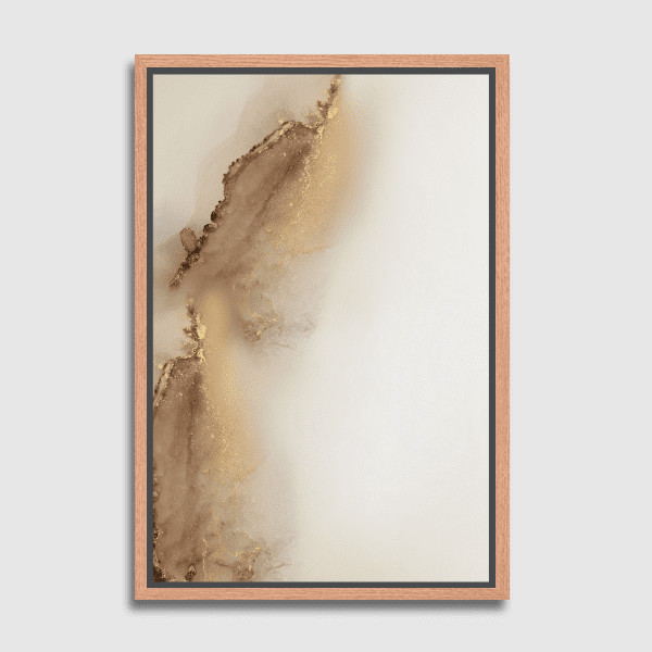 Lukisan Dinding - Canvas - Golden Leaf No. 1 by Art Tonial 