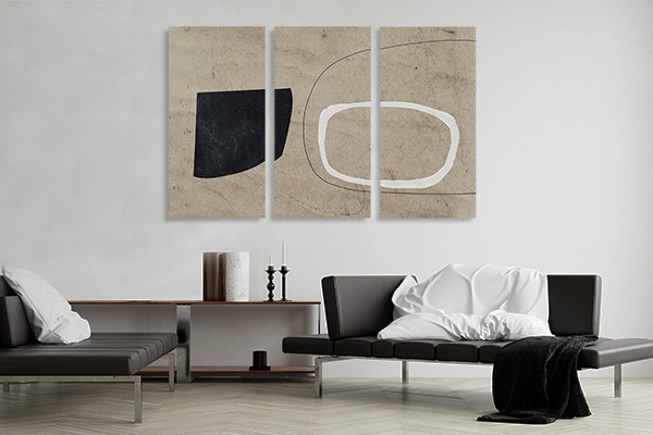 Lukisan Dinding set -Comfort-3 Panel-Spanram- Large-Total 120x80