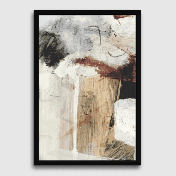 Lukisan Dinding Set - Go With It - 50x75 - Black Frame