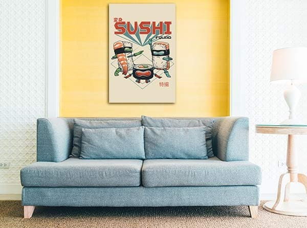 Lukisan Dinding - Canvas - Sushi Squad - by Vincent Trinidad