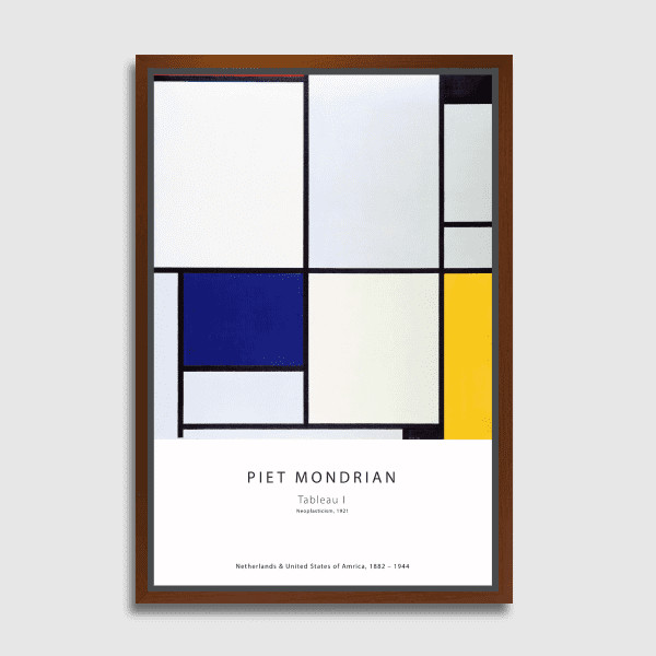 Lukisan Dinding - Canvas - Piet Mondrian Tableau I by Old Masters