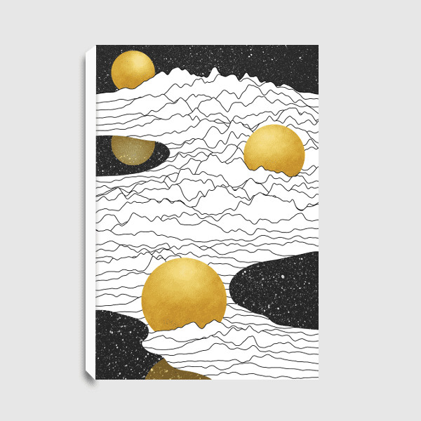 Lukisan Dinding -Mono Moonscape-Spanram 40x60