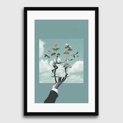 Lukisan Dinding -Let’s Go Dancing- Matte -Frame Hitam 30x45