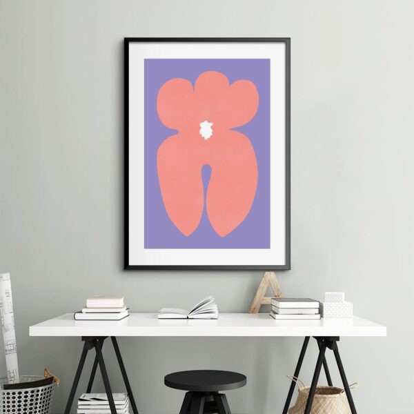 Lukisan Dinding -Orchid 02- Matte -Frame Hitam 30x45