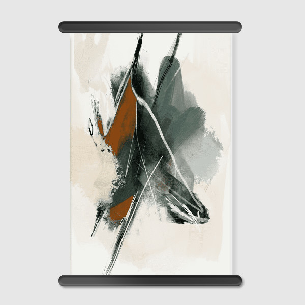 Lukisan Dinding - Canvas - Green Abstract 04 by Art Tonial 