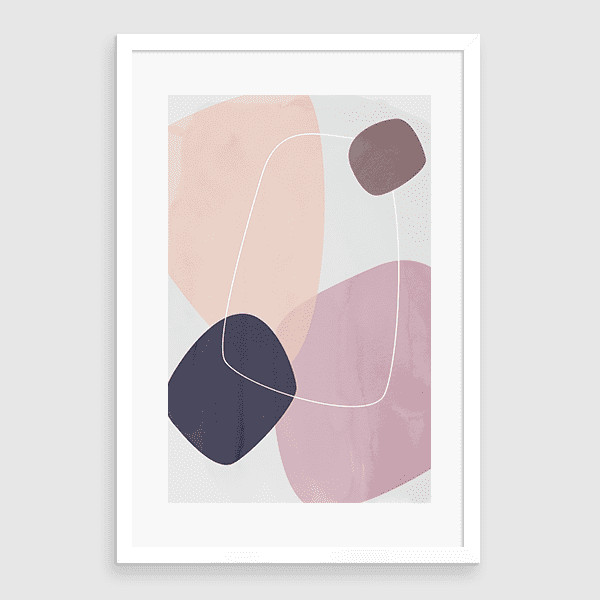 Lukisan Dinding Graphic 185- Art Print-Frame Putih - Matte - 50x75