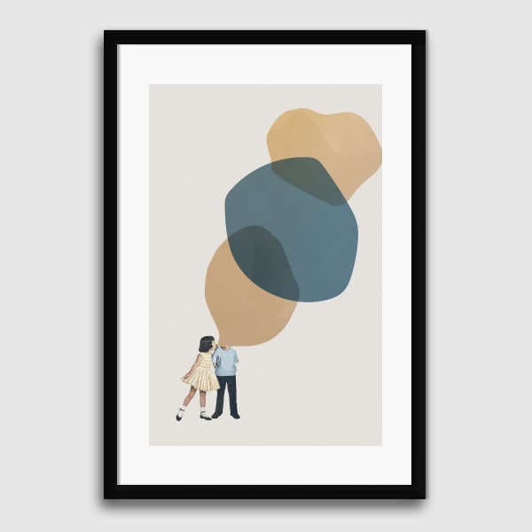 Lukisan Dinding -A Thousand Stories To Tell- Matte -Frame Hitam 30x45